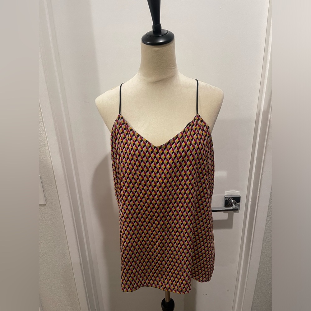 Express- Reversible Geometric Print & Black Downtown V-neck Cami//Express Size L